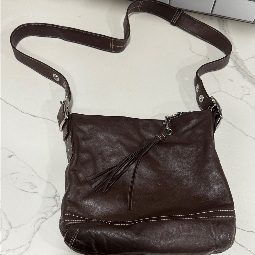 Coach Brown Leather Crossbody Bag
